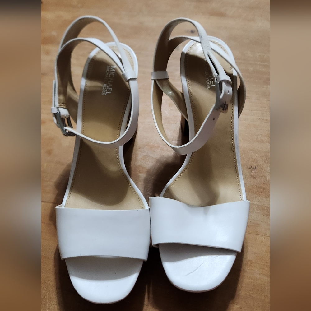 White Michael Kors heels